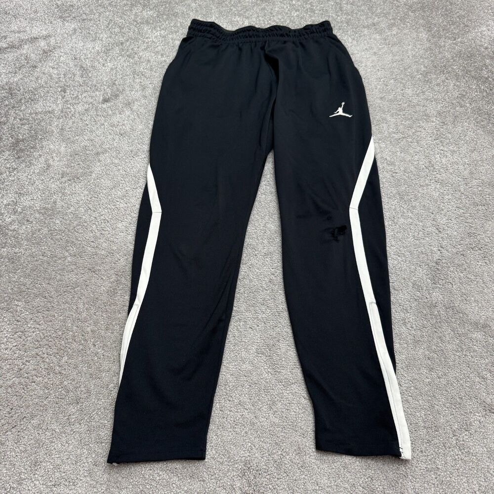 Jordan 23 Alpha Dry Training Track Pants Mens Large Black Ankle Zip Activewear